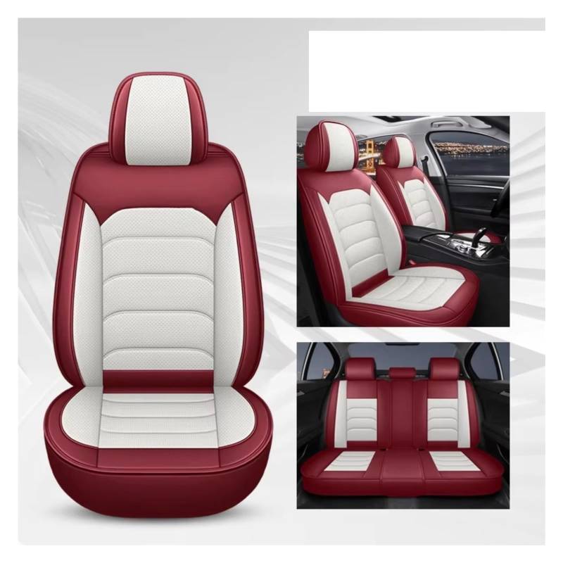 Autositzbezüge Für Benz C W204 W206 W203 S204 C205 Auto-Innendetails Sitzschutz Autositzbezug Sitzbezüge Auto(B White red 5 Seat) von Avfpra