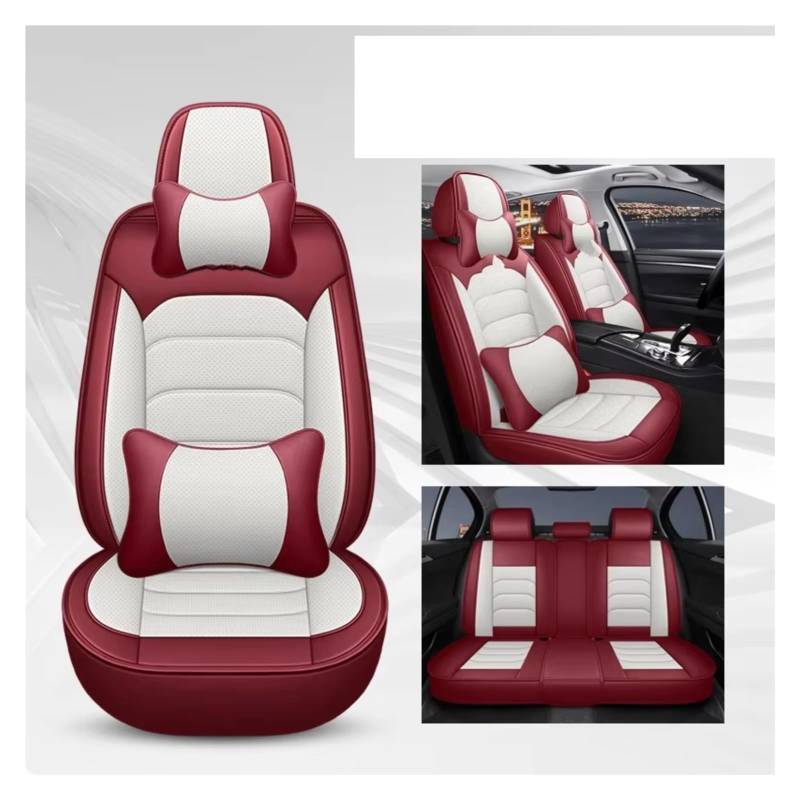 Autositzbezüge Für Benz C W204 W206 W203 S204 C205 Auto-Innendetails Sitzschutz Autositzbezug Sitzbezüge Auto(H White red 5 Seat) von Avfpra