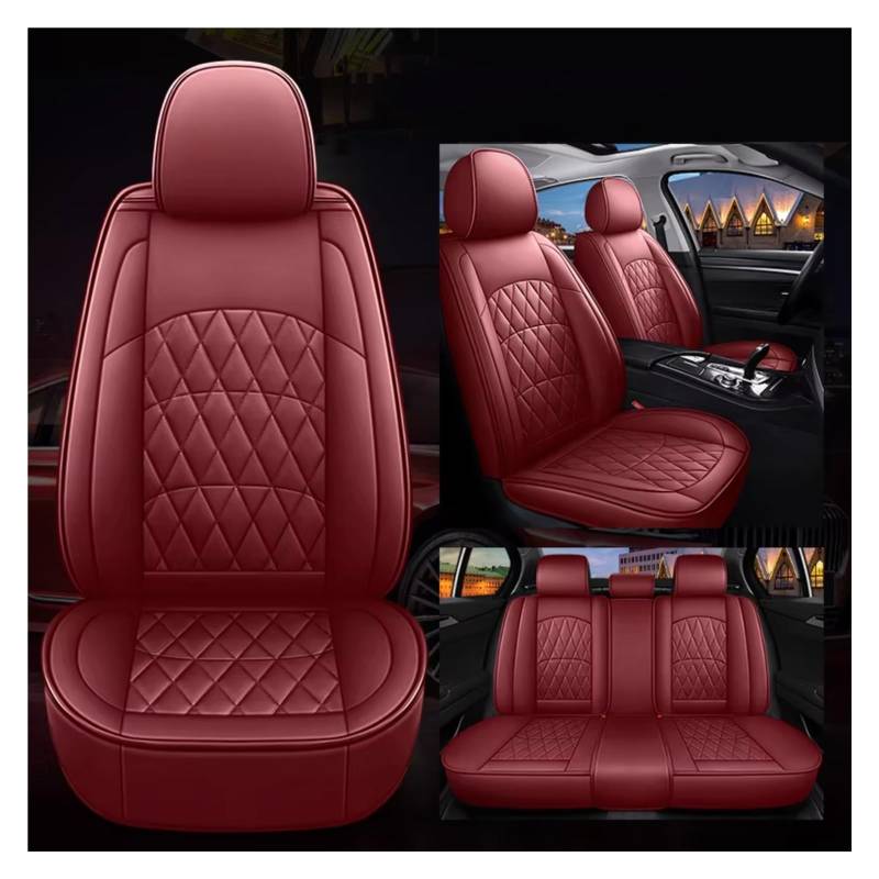 Autositzbezüge Für Dodge Für Charger Für RAM 1500 2500 Für Dart Für Journey Für Challenger Für Grand Für Caravan Autositzbezug Sitzbezüge Auto(D Lafite Red) von Avfpra