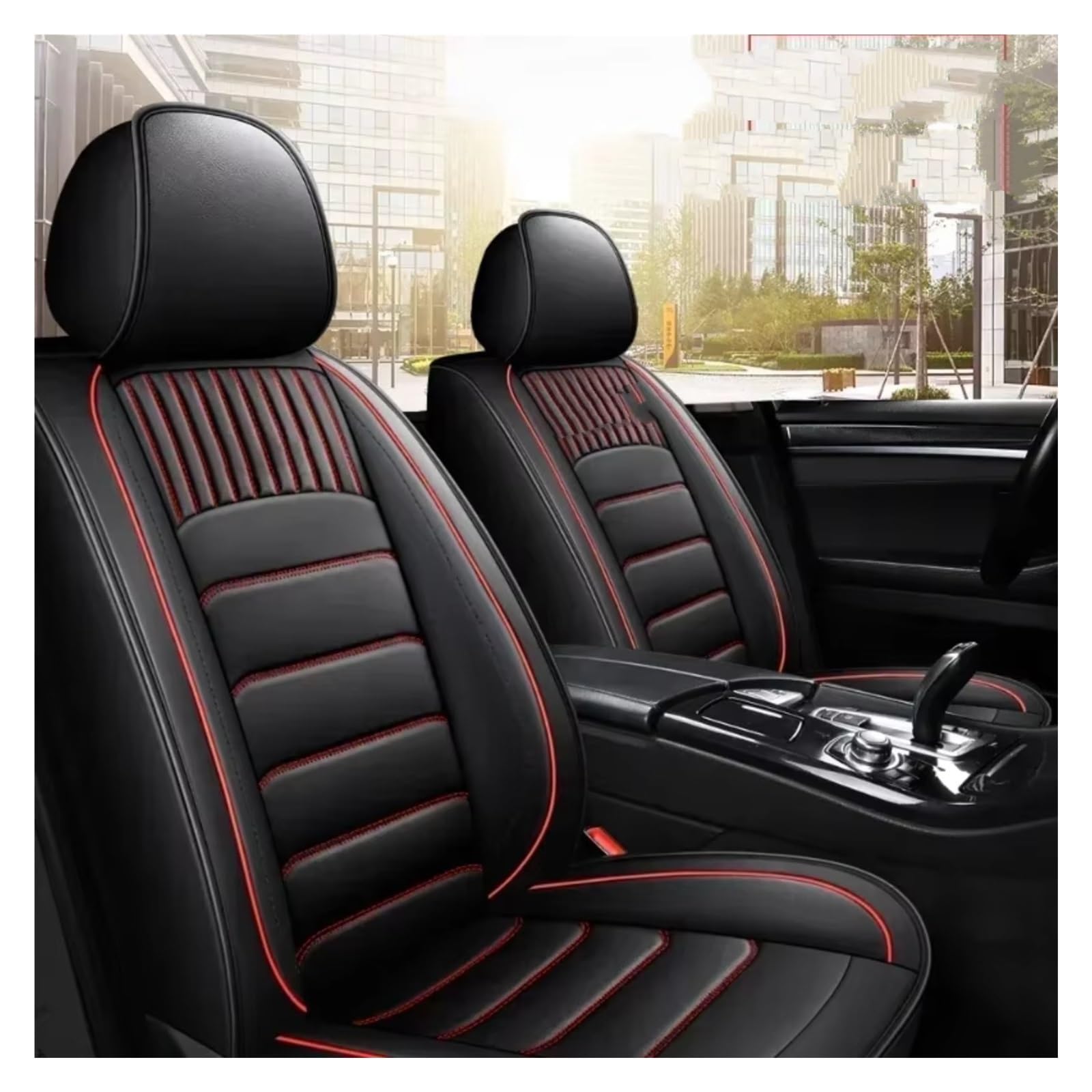 Autositzbezüge Für E39 E60 Autozubehör Innendetails Pu-Leder-Autositzbezug Sitzbezüge Auto(J Front Row 2 Seats) von Avfpra