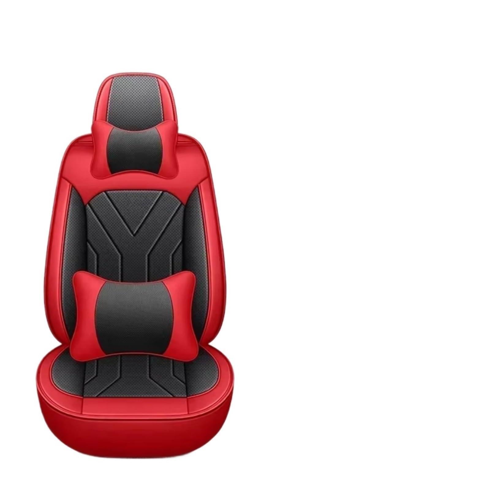 Autositzbezüge Für FIAT Für Bravo 500 Für Freemont Auto Innendetails Autositzbezüge Sitzbezüge Auto(H Black red 5 Seats) von Avfpra