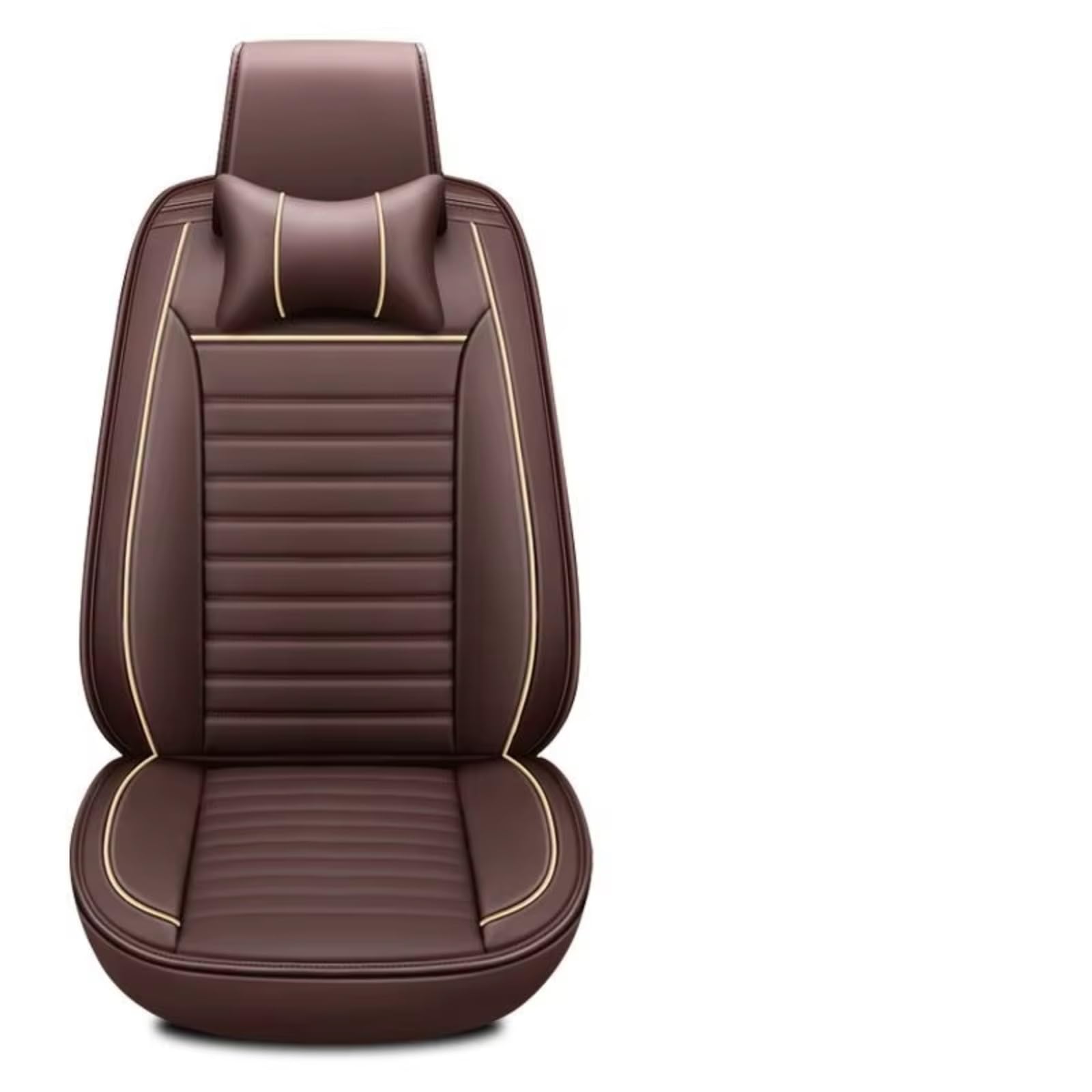 Autositzbezüge Für Für Passat Für Golf Für Touran Für Tiguan Für Sharan CC Für Caddy Für Variante UP Auto Sitz Abdeckung Sitzbezüge Auto(K Brown Pillow) von Avfpra