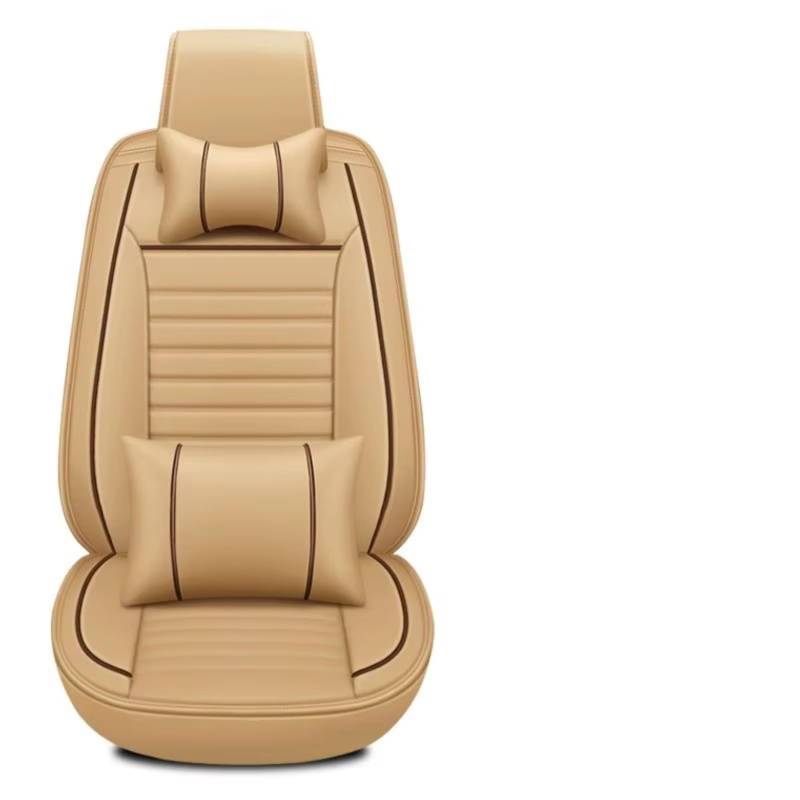 Autositzbezüge Für Für Passat Für Golf Für Touran Für Tiguan Für Sharan CC Für Caddy Für Variante UP Auto Sitz Abdeckung Sitzbezüge Auto(P beige Pillow) von Avfpra