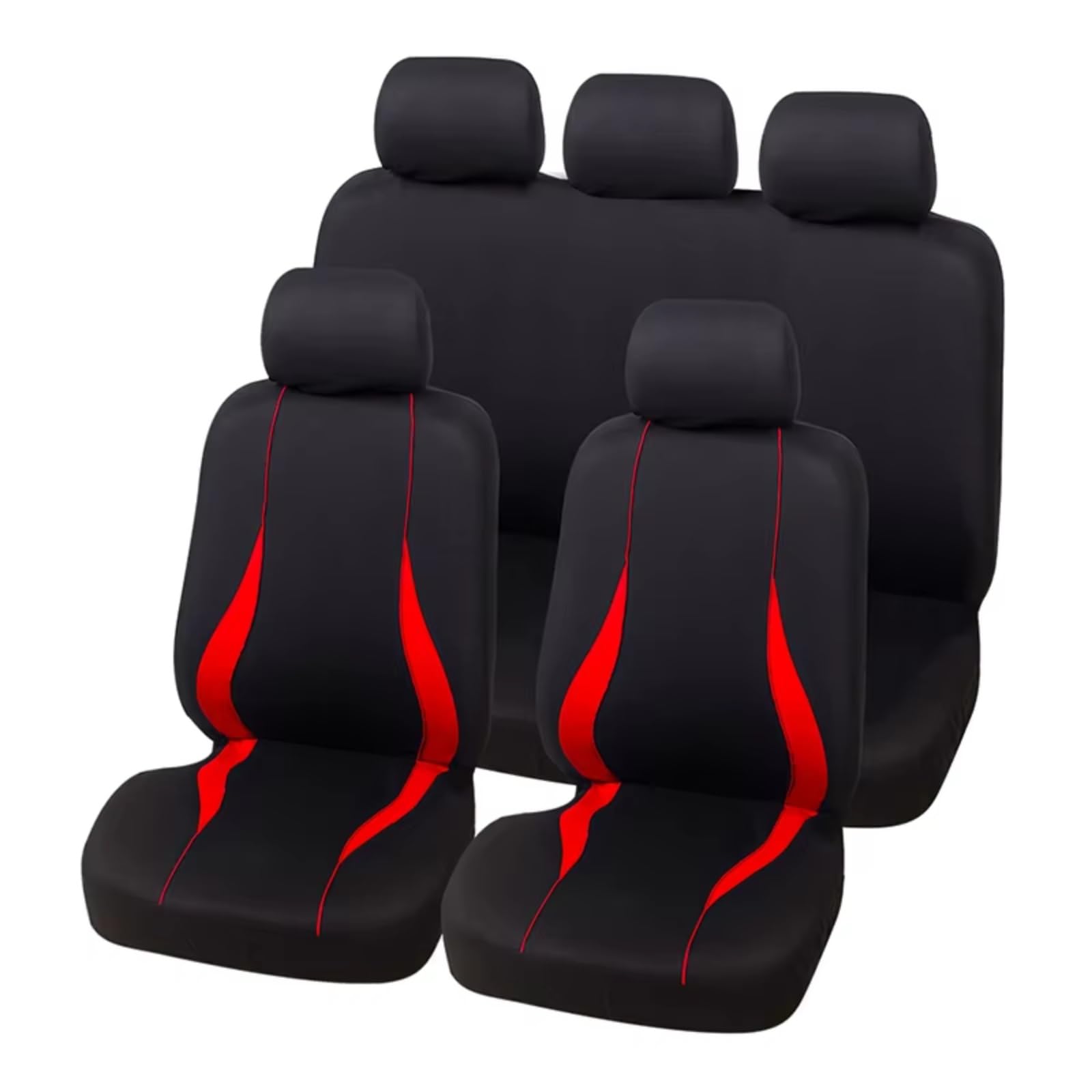 Autositzbezüge Für Gazelle Autositzbezüge Auto-Protect-Bezüge Kfz-Sitzbezüge 9 Stück Sitzbezüge Auto(H RED Full Set) von Avfpra