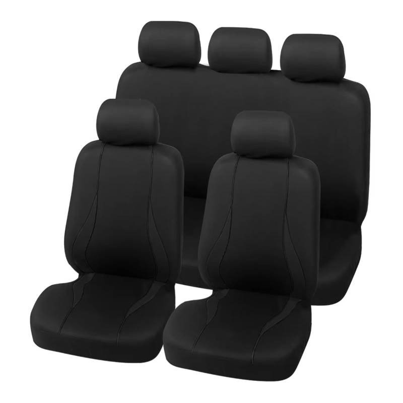 Autositzbezüge Für Gazelle Autositzbezüge Auto-Protect-Bezüge Kfz-Sitzbezüge 9 Stück Sitzbezüge Auto(I Black Full Set) von Avfpra