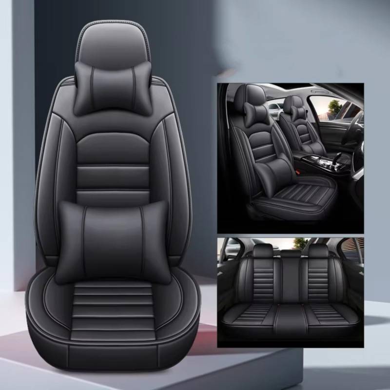 Autositzbezüge Für Hyundai Für Genesis Für Veracruz Für Matrix Für Coupe Für Azera Auto Innen Details Seat Protector Auto Sitz Abdeckung Sitzbezüge Auto(G Black 5seat) von Avfpra