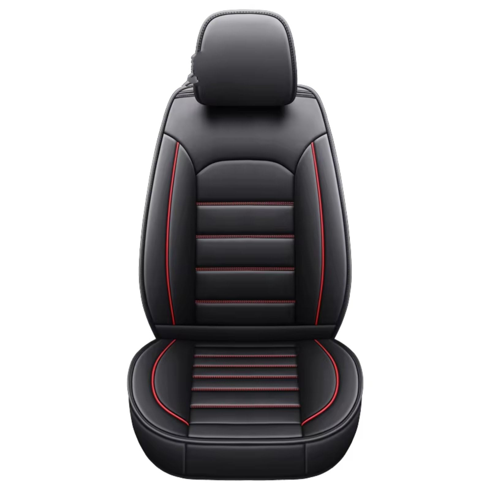 Autositzbezüge Für Hyundai Für Genesis Für Veracruz Für Matrix Für Coupe Für Azera Auto Innen Details Seat Protector Auto Sitz Abdeckung Sitzbezüge Auto(M Black red 1seat) von Avfpra