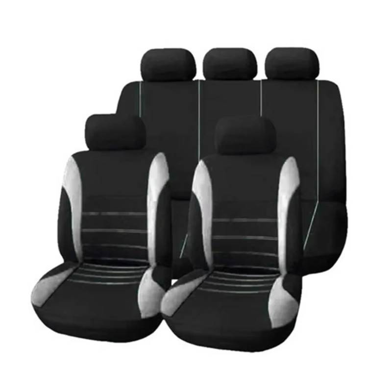 Autositzbezüge Für Hyundai Für Solaris Für Elantra Für Sonata Für Accent Für Creta Für Encino Auto Sitz Abdeckung Set Stuhl Sitz Pad Sitzbezüge Auto(K 5seat-Grey) von Avfpra