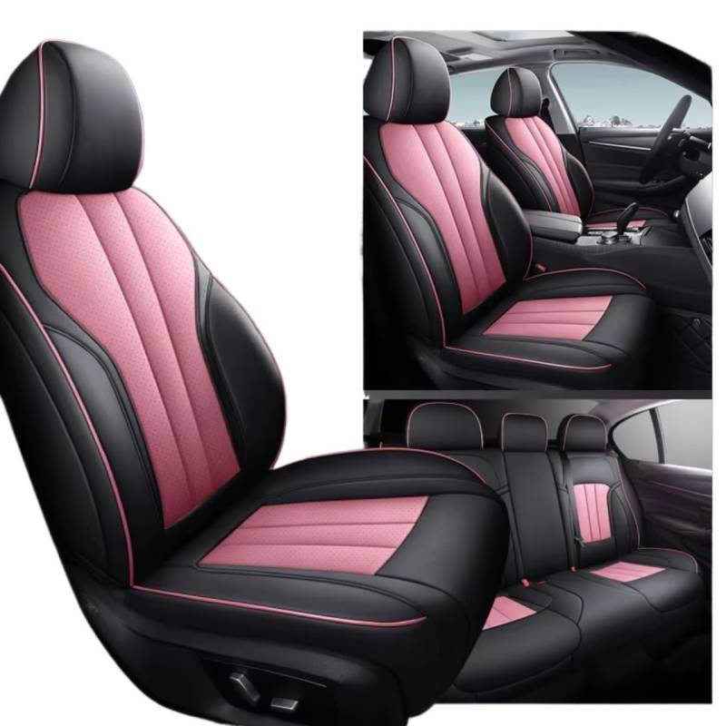 Autositzbezüge Für Lexus Für CT ES LS LX NX UX GS GX is-C IST LM PU Leder Pu Auto Innen Zubehör Auto Sitz Abdeckung Sitzbezüge Auto(N Full Set-Black Pink) von Avfpra