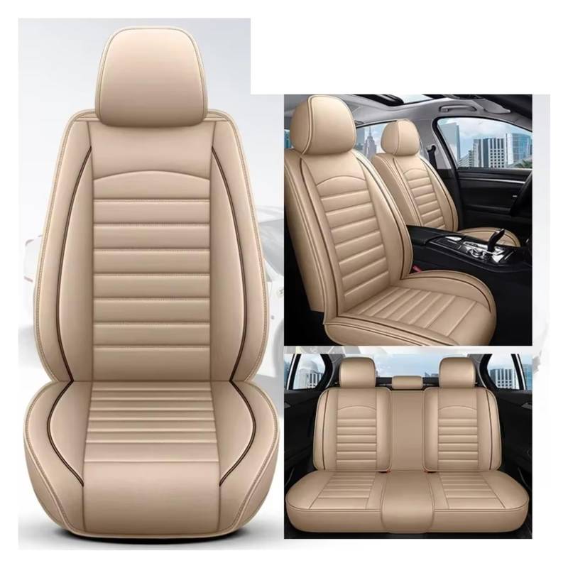 Autositzbezüge Für Lincoln Alle Modelle Für MKZ Für MKC Für MKX Für MKT Für Navigator Für Aviator Vollständige Abdeckung Auto Sitz Abdeckung Sitzbezüge Auto(G Beige 5 Seat) von Avfpra