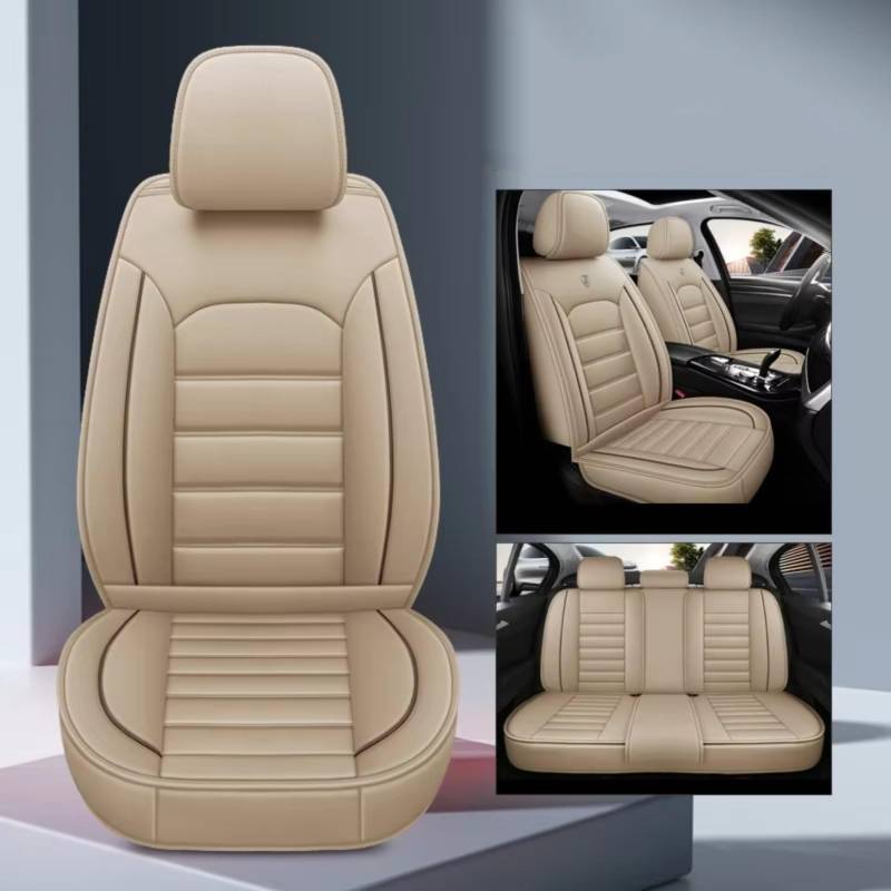 Autositzbezüge Für Serie A4 B6 B7 B8 B9 B6L BE2 BH7 BKH Details Für Autoinnenraum, Sitzschutz-Stil, Autositzbezug Sitzbezüge Auto(F Beige 5seat) von Avfpra