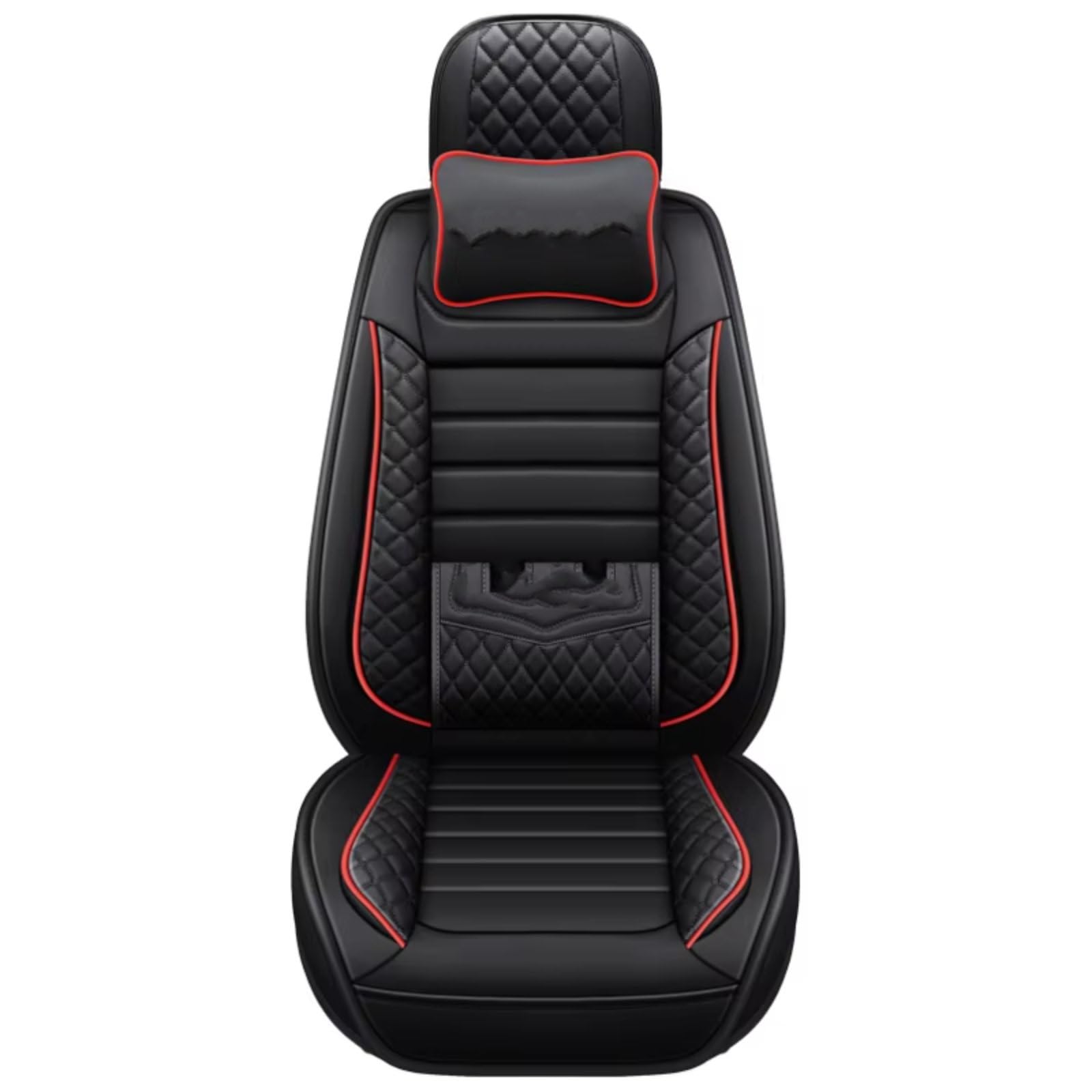 Autositzbezüge Für VW Für Polo 9N Für Touareg 2005 Für Amarok Für Caddy Für Passat Für Tiguan Für Golf Leder Pu Auto Sitzbezüge Sitzbezüge Auto(N for 1 seat) von Avfpra