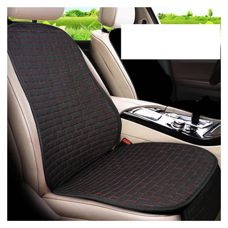 Autositzbezüge Universal Auto Sitz Schutz Pad Auto Sitz Abdeckung Vorne/Hinten Sitz Abdeckung Automobil Kissen Pad Matte Rückenlehne Sitzbezüge Auto(F BlackRed Front-1pcs) von Avfpra