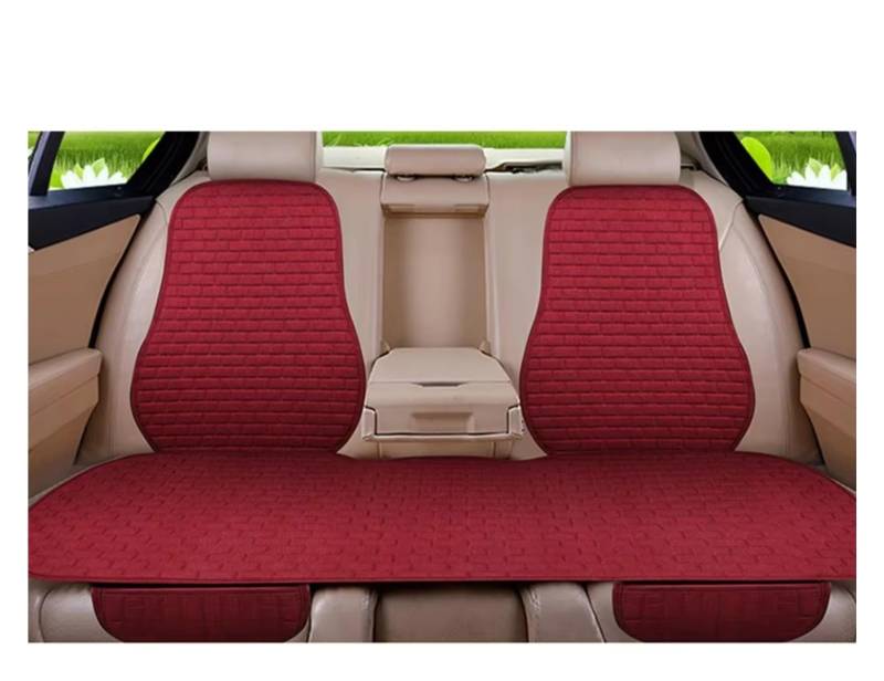 Autositzbezüge Universal Auto Sitz Schutz Pad Auto Sitz Abdeckung Vorne/Hinten Sitz Abdeckung Automobil Kissen Pad Matte Rückenlehne Sitzbezüge Auto(I Red Rear-1pcs) von Avfpra