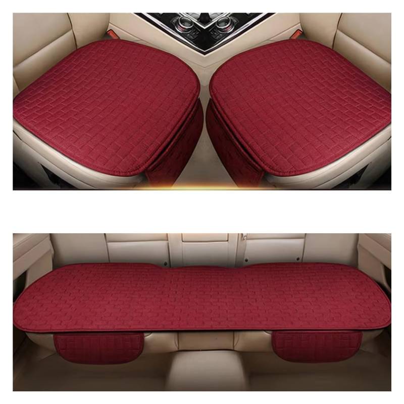 Autositzbezüge Universal Auto Sitz Schutz Pad Auto Sitz Abdeckung Vorne/Hinten Sitz Abdeckung Automobil Kissen Pad Matte Rückenlehne Sitzbezüge Auto(S Red-1set) von Avfpra