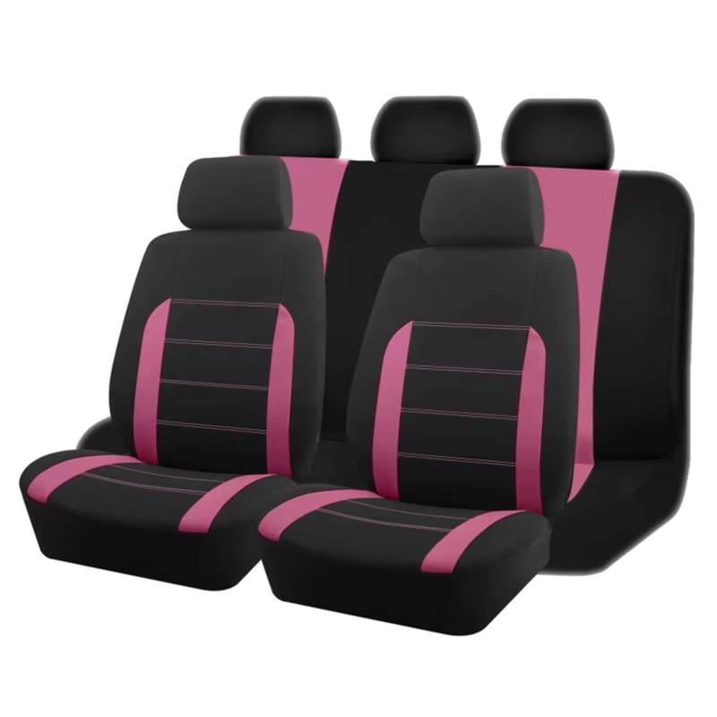 Autositzbezüge Universelle Autositzbezüge Aus Stoff Passend Für Die Meisten Autos SUV LKW Van Autozubehör Innensitzbezüge Für Autos Sitzbezüge Auto(J Pink 5 seat) von Avfpra