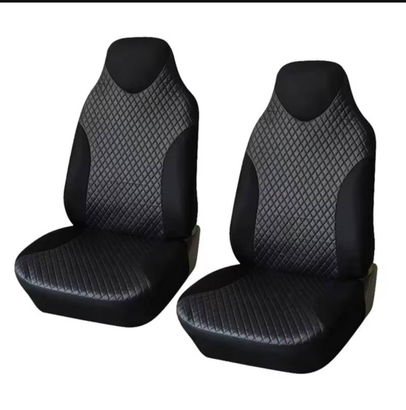 Avfpra Autositzbezüge Autositzbezug Komplettes Set Kompatibel Mit Airbags Und Geteilter Sitzbank Universeller Autobezug Im Stil des Autositzbezugs Sitzbezüge Auto(Black-2PCS) von Avfpra