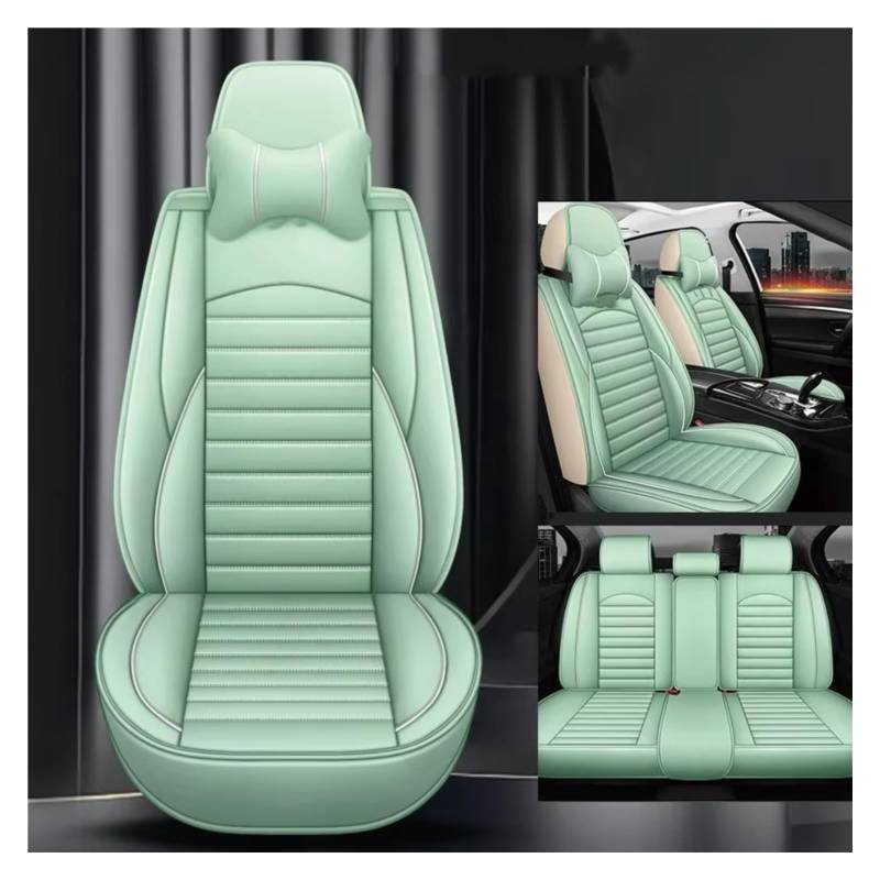 Avfpra Autositzbezüge Für Golf 4 Für Golf 5 Auto Styling Auto Zubehör Auto Sitz Abdeckung Leder Auto Sitz Abdeckung Schutz Sitzbezüge Auto(Green Pillow) von Avfpra