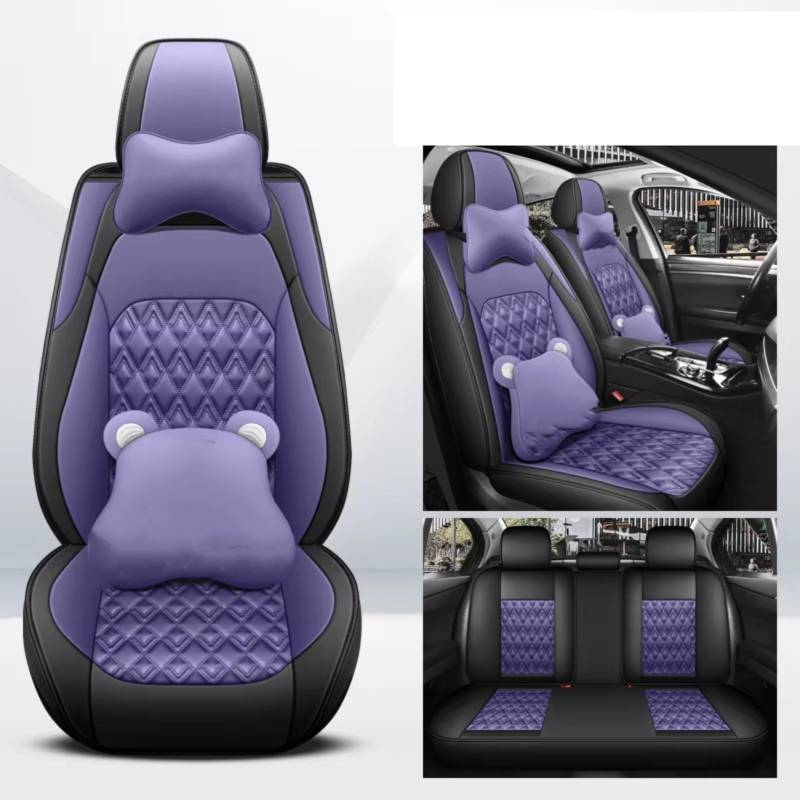 Avfpra Autositzbezüge Für Jeep Für Renegade Für Grand Für Cherokee Wk2 Wj 1999-2004-2014 Für Compass 2007 Patriot Autositzbezug Sitzbezüge Auto(Purple 3) von Avfpra