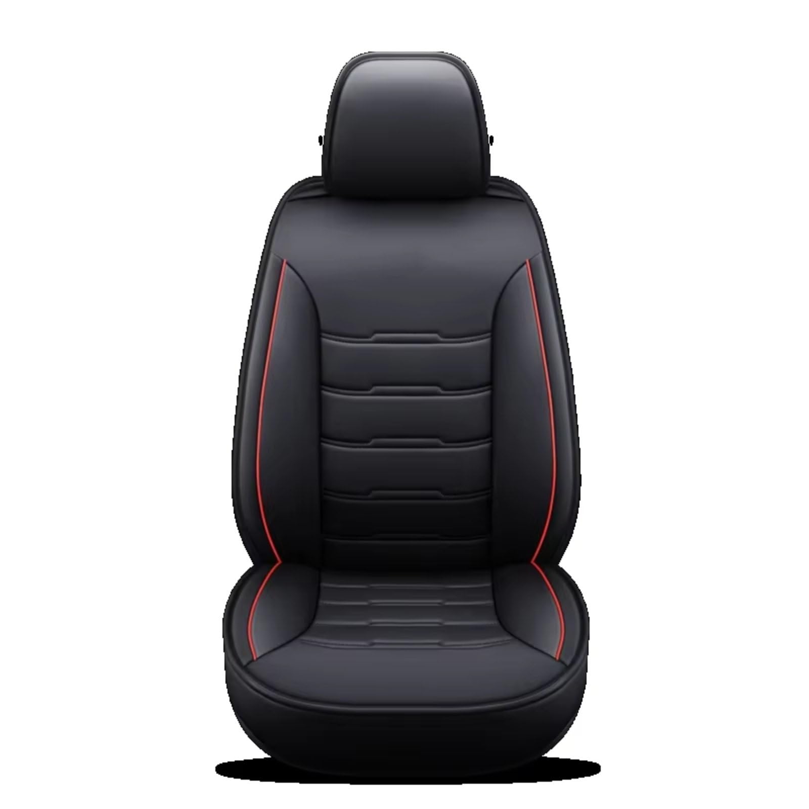 Avfpra Autositzbezüge Für Toyota Für Corolla Für Camry Für RAV4 Für CHR Für Highlander Für Land 1 PC PU Leder Auto Sitz Abdeckung Sitzbezüge Auto(Black red 1 seat) von Avfpra