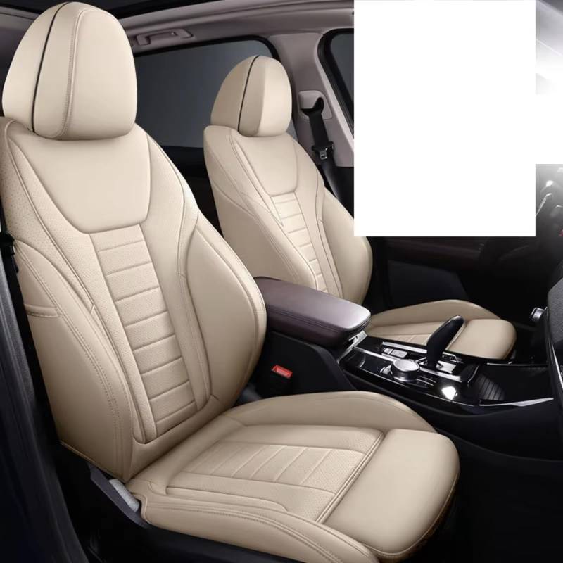 Avfpra Autositzbezüge Für X3 3 Serie 7 5 3 Serie X5 X1 Autositzbezüge Für 5 Sitze Komplettset Sitzbezüge Auto(Beige) von Avfpra