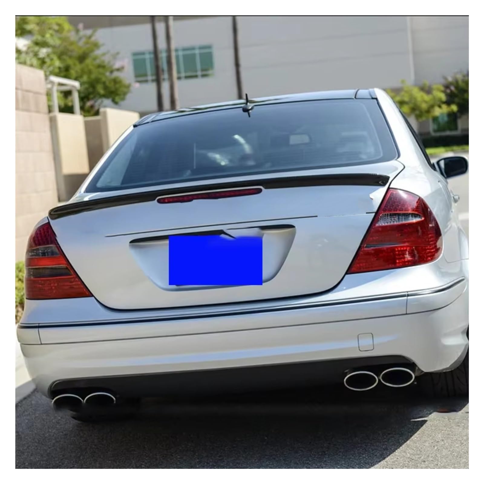 Avfpra Heckspoiler Für Benz W211 Spoiler 2002-2009 E-klasse E200 E260 Spoiler ABS Kunststoff Material Auto Hinten Flügel Heckspoiler Kofferraumdachspoiler(Unpainted) von Avfpra