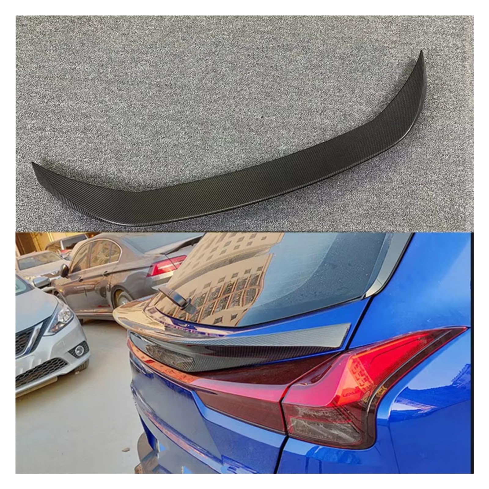 Avfpra Heckspoiler Für Lexus UX UX200 Für UX250h Für UX260h 2019 2020 2021 2022 Geschmiedet Carbon Fiber Hinten Stamm Dach Spoiler Kofferraumdachspoiler(Tail Carbon Fiber) von Avfpra