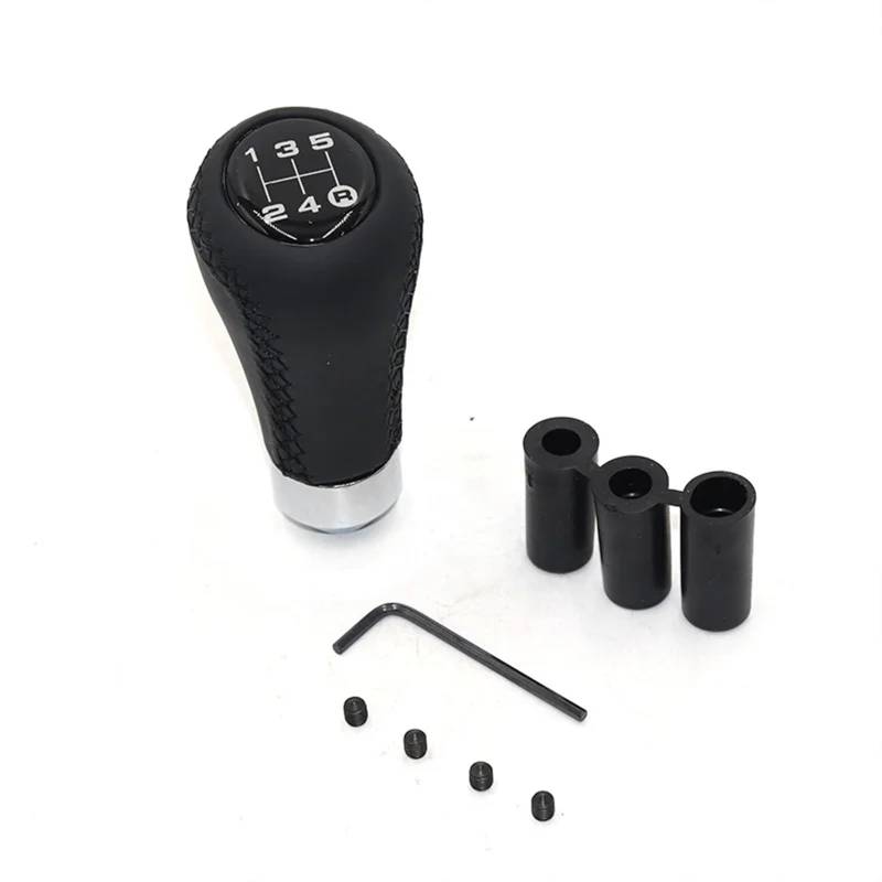 Avfpra Knauf Schaltknopf Für Civic Für FIT Für City Für CRV 5/6 Geschwindigkeit Auto Manuelle Getriebe Schaltknauf Shifter Hebel Stick Rot Schwarz Stitche Schalthebelkopf(Black line 5 Speed) von Avfpra