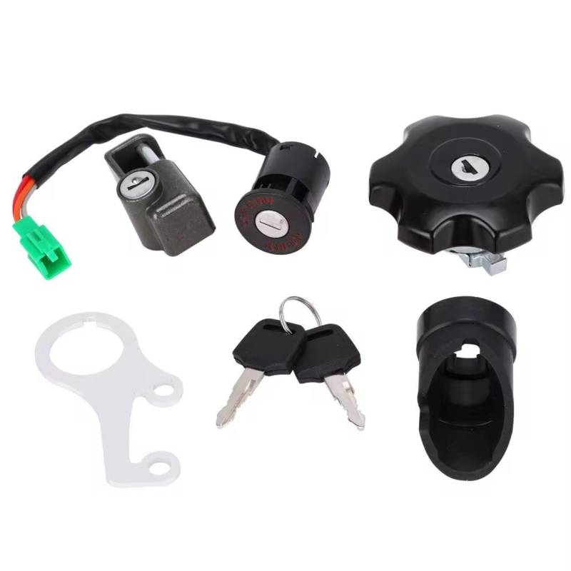 Avfpra Zündschlüssel Schalter Für Suzuki Für DRZ400SM Für DRZ 400SM 2005-2019 Motorrad Zündschlüssel Schalter Tankdeckel Helm Lock Set Motorrad-Zündschalter von Avfpra