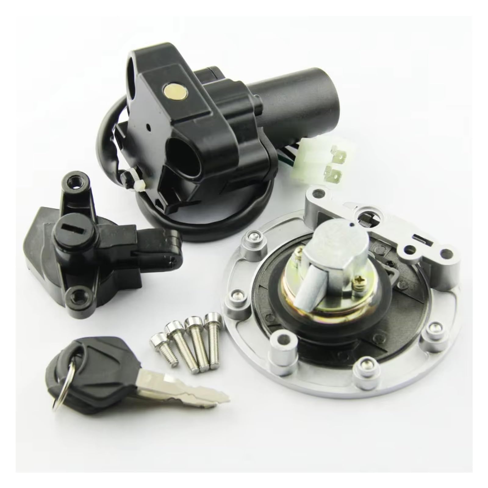 Avfpra Zündschlüssel Schalter Für XJR400 1993-1999 Für XJR1200 1995 1996 1997 1998 Für XJR1300 1999 Motorrad-Zündschlüsselschalter Tankdeckel Für Sitzschloss-Kit Motorrad-Zündschalter von Avfpra