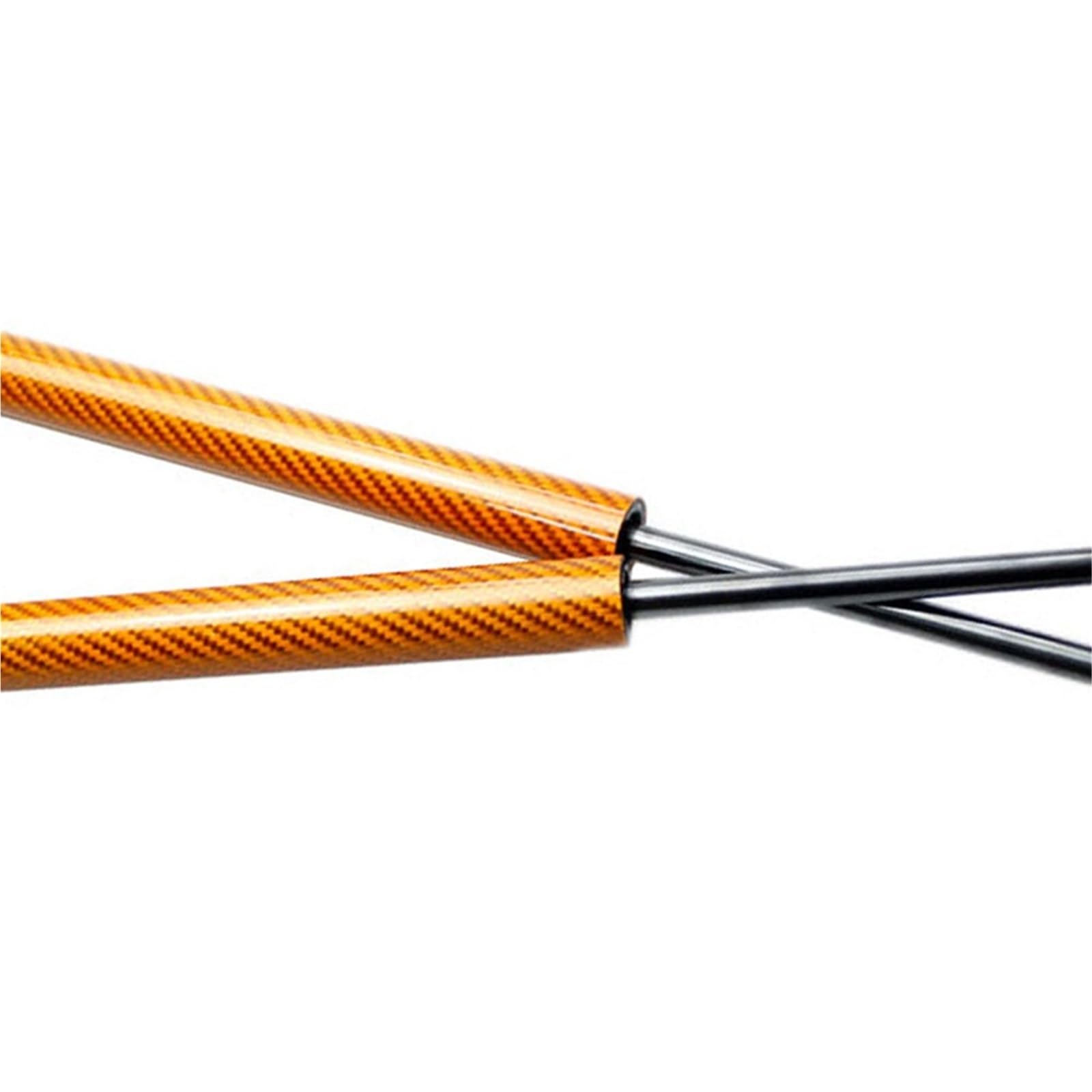 Heckklappendämpfer Für Fit Für Jazz (GE6/7/8/9) 2007-2014 Fließheck Heckklappe Trunk Lift Unterstützt Dämpfer Gas Frühling Stange Kofferraum Gasfeder(Orange Carbon Fiber) von Avfpra