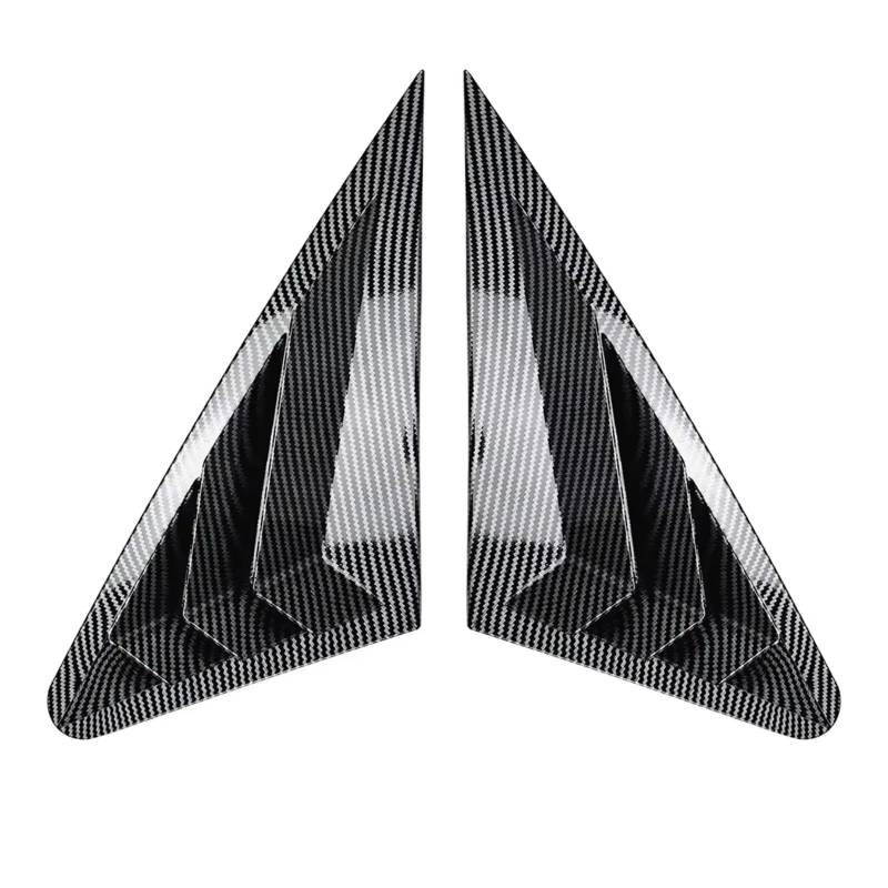 Heckspoiler Für A3 8Y S3 RS3 Limousine 2014-2020 Trim Aufkleber Auto Körper Kit Tuning Spoiler Auto Hinten Fenster Seite Vent Shutter Jalousie Abdeckung Kofferraumdachspoiler(Carbon Look) von Avfpra