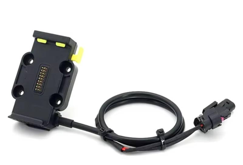 Motorrad Handyhalterung Für R1200GS Für R1250GS USB Mobile Motorrad Telefon GPS Navigation Halterung Drahtlose Lade Unterstützung Handyhalter Motorrad(Yellow - 22mm) von Avfpra