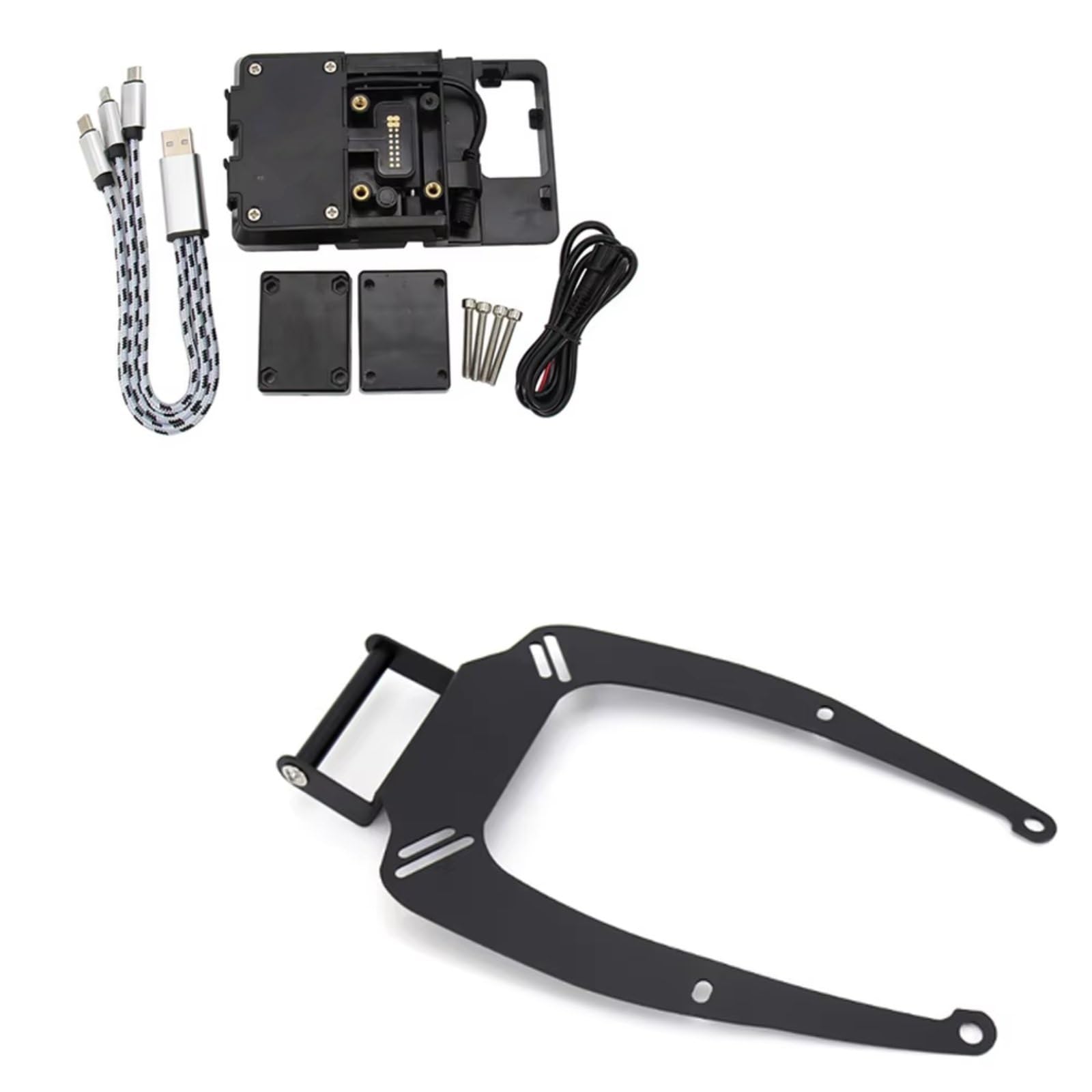 Motorrad Handyhalterung Für X-MAX 300 2023 Für NMAX 125 155 2015-2020 Navigation Halterung Halter GPS Telefon Stehen Motorrad Teile Handyhalter Motorrad(B - 12MM Set) von Avfpra