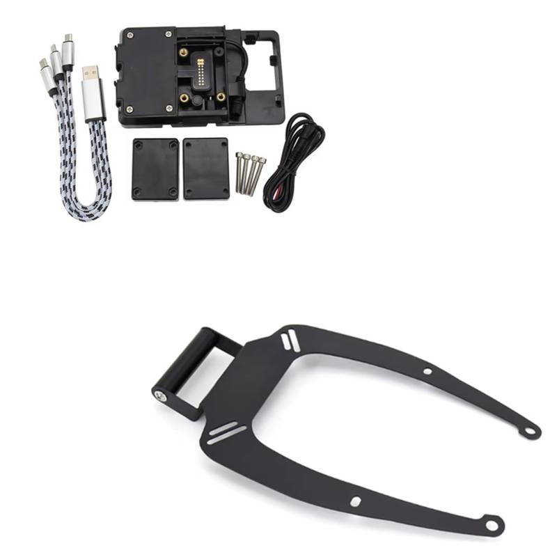 Motorrad Handyhalterung Für X-MAX 300 2023 Für NMAX 125 155 2015-2020 Navigation Halterung Halter GPS Telefon Stehen Motorrad Teile Handyhalter Motorrad(B - 22MM Set) von Avfpra