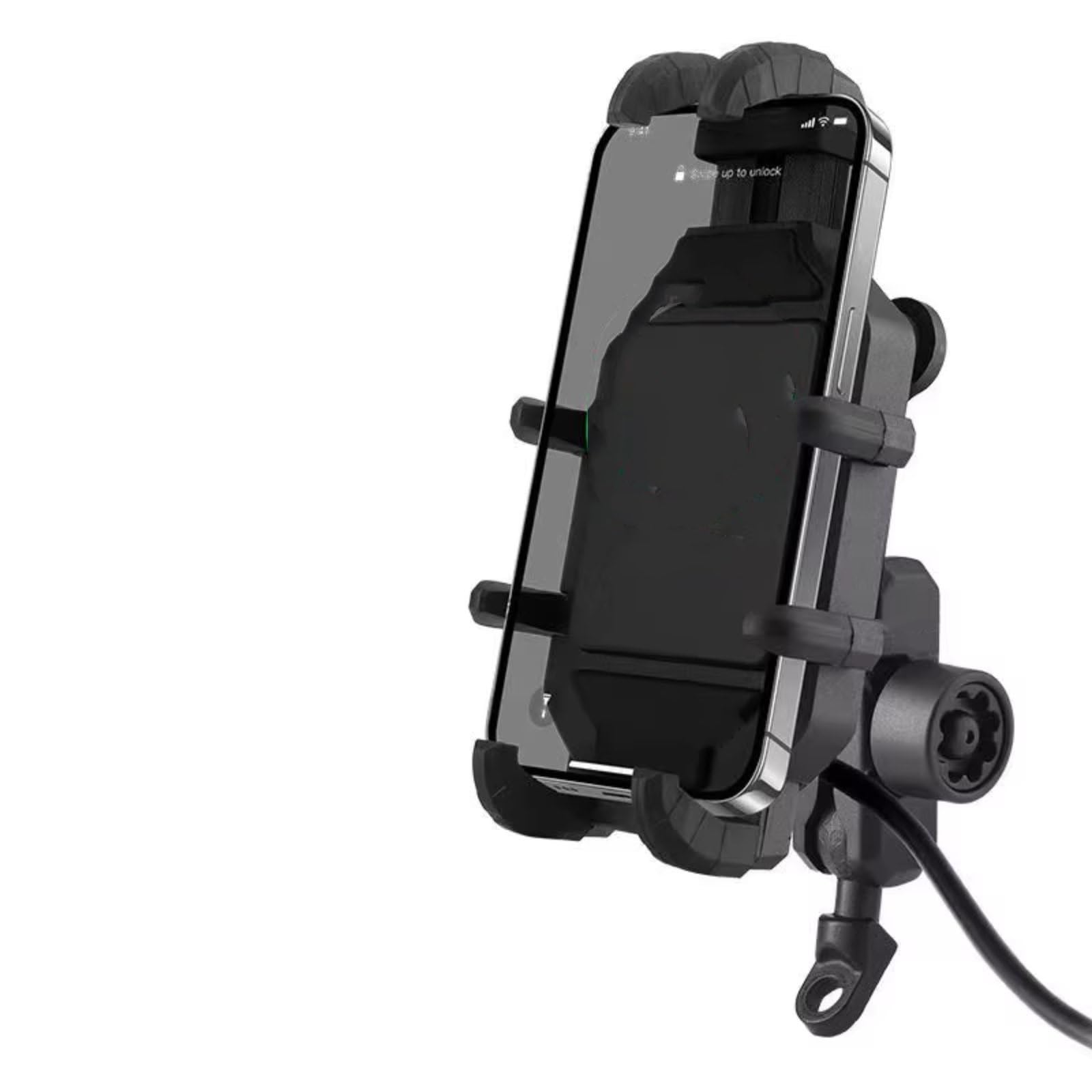 Motorrad Handyhalterung Motorrad-Telefonhalter Mit Kabelloser Aufladung Cradle 3.0 Schnellladegerät GPS-Unterstützung Handy-Lenkerhalterung Handyhalter Motorrad(Charging - Mirror) von Avfpra