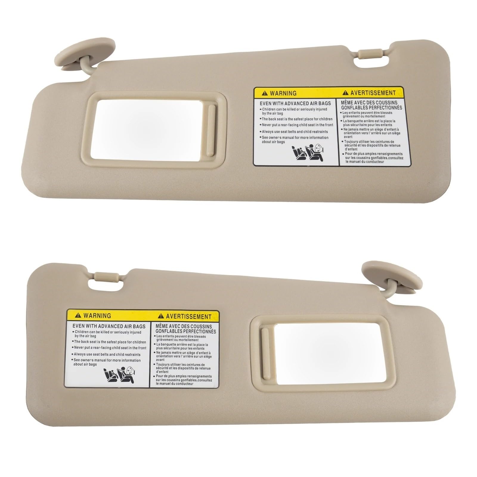 PolarisierteSonnenblende Für Toyota Für Highlanr 2008-2013 Mit Kosmetikspiegel-Abckplatte Blockieren Von Sonnenlicht 74320-48500-B0 Auto-Sonnenblen Passform Sonnenblende(Beige a Pairs) von Avfpra