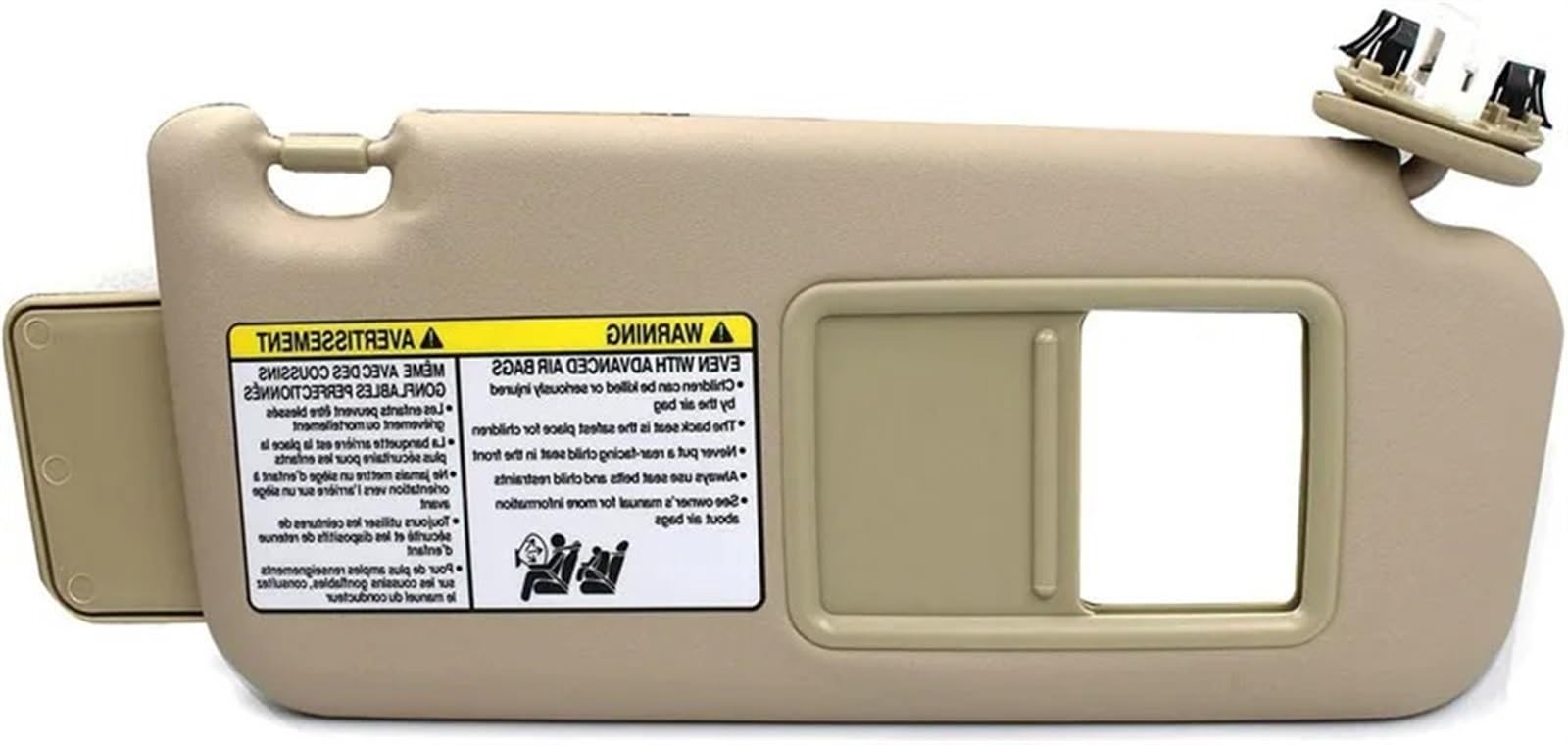 PolarisierteSonnenblende Für Toyota Für RAV4 2006-2013 Für Daochen Fahrer Vorne Links/Rechts Streifen Linie Seite Sonnenblen Auto Teile 74320-42501-A1 Sonnenblende(Right beige) von Avfpra