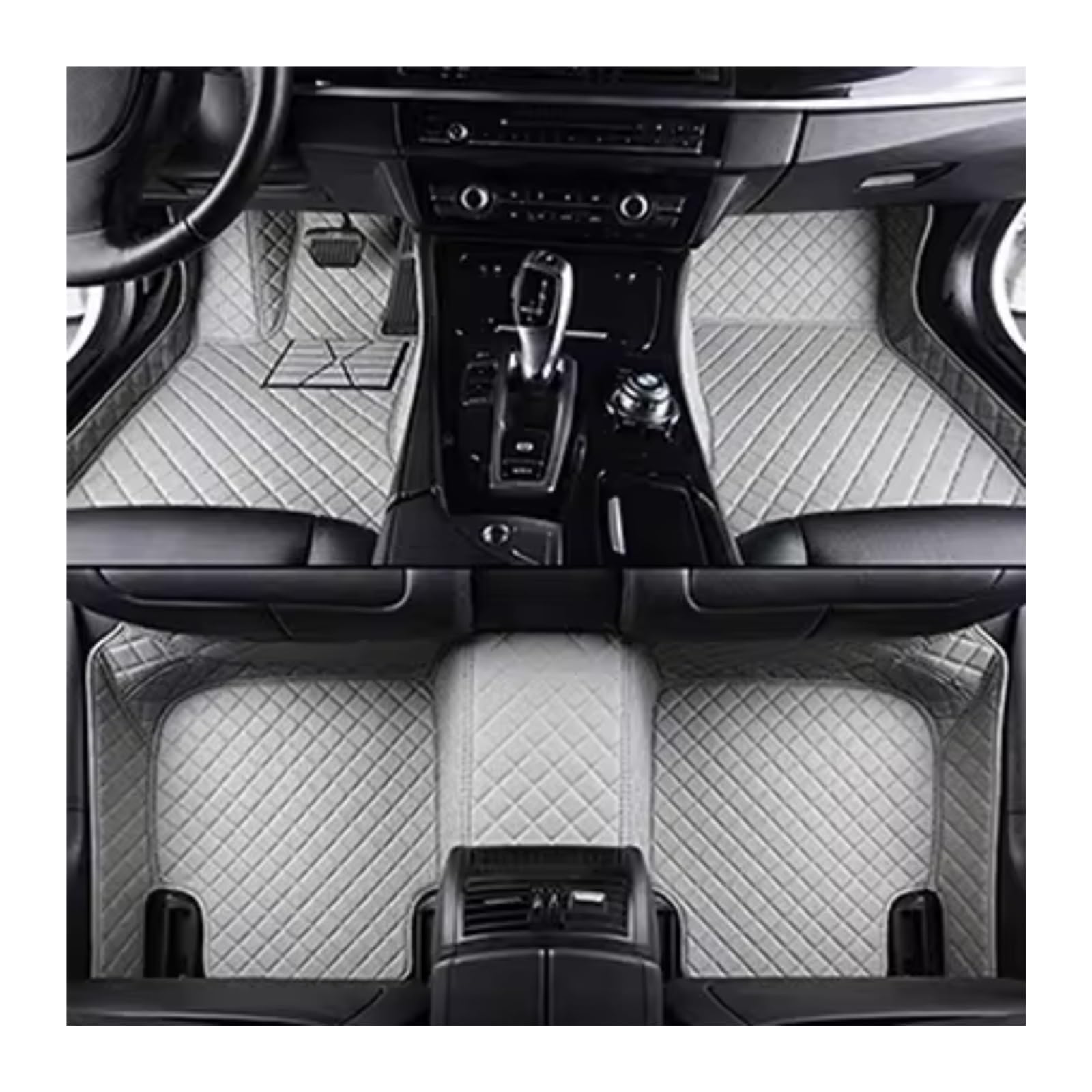 fussmatten Auto Für 1er E88 Cabrio 2004–2013, individuelle 3D-Vollabdeckung, Auto-Fußmatten, Innenteppich Auto fußmatten(Gray 5 Seat) von Avfpra