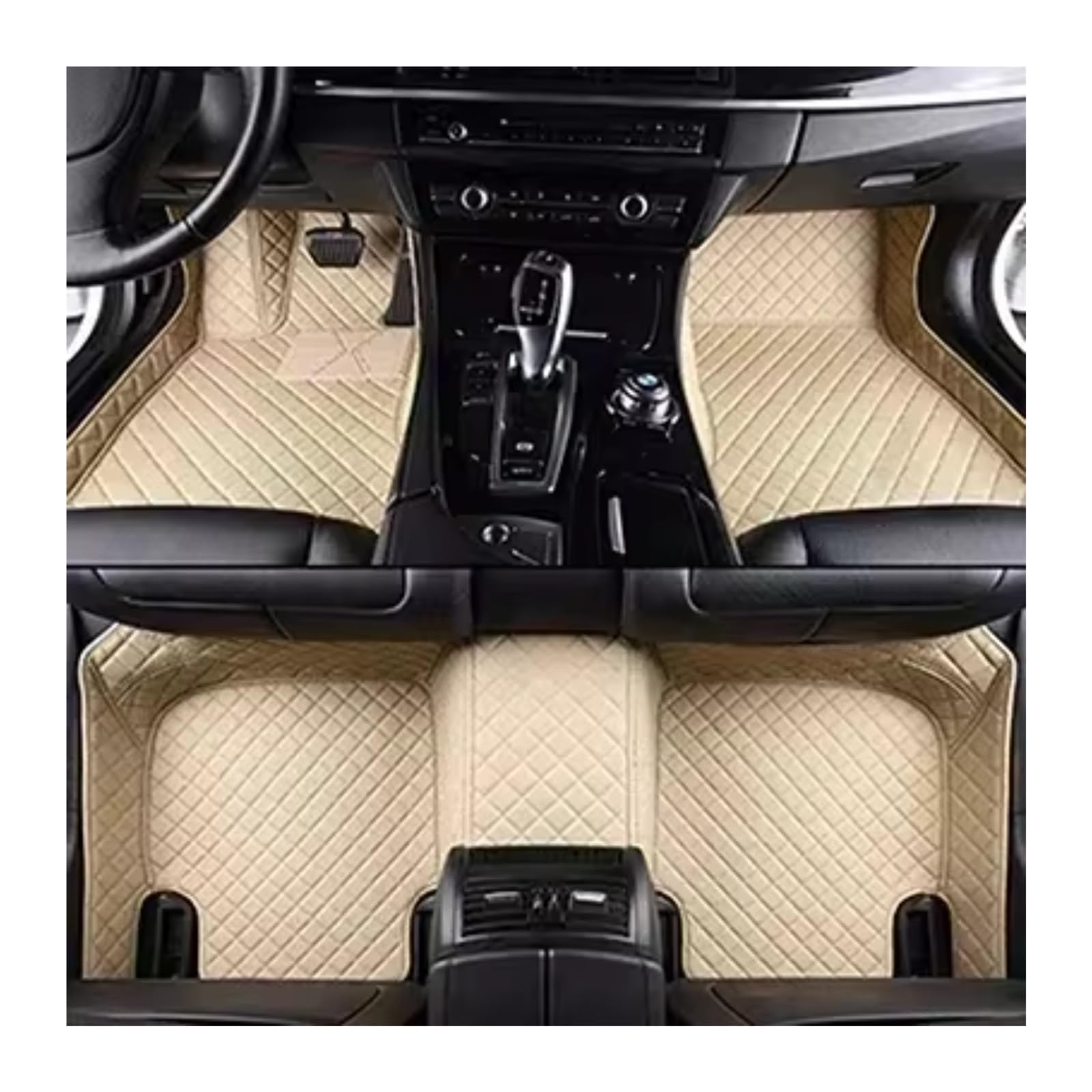 fussmatten Auto Für 6er F06 4 Türen 2011–2018, individuelle 3D-Vollabdeckung, Auto-Fußmatten, Innenteppich Auto fußmatten(Beige 5 Seat) von Avfpra