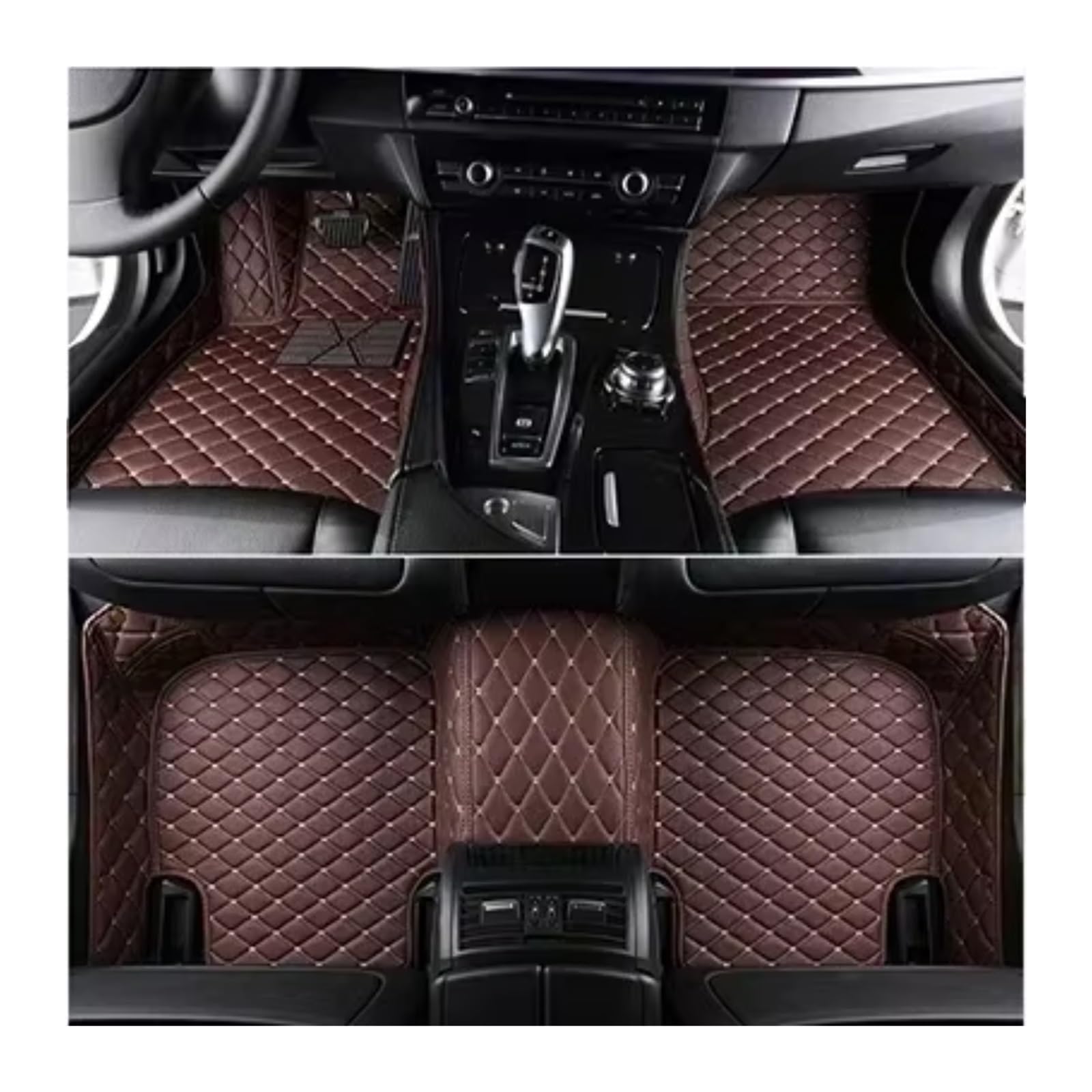 fussmatten Auto Für A8 A8L 4E2 4E8 5 Sitz 2003–2010, individuelle 3D-Vollabdeckung, Auto-Fußmatten, Innenteppich Auto fußmatten(Coffee 5 Seat) von Avfpra