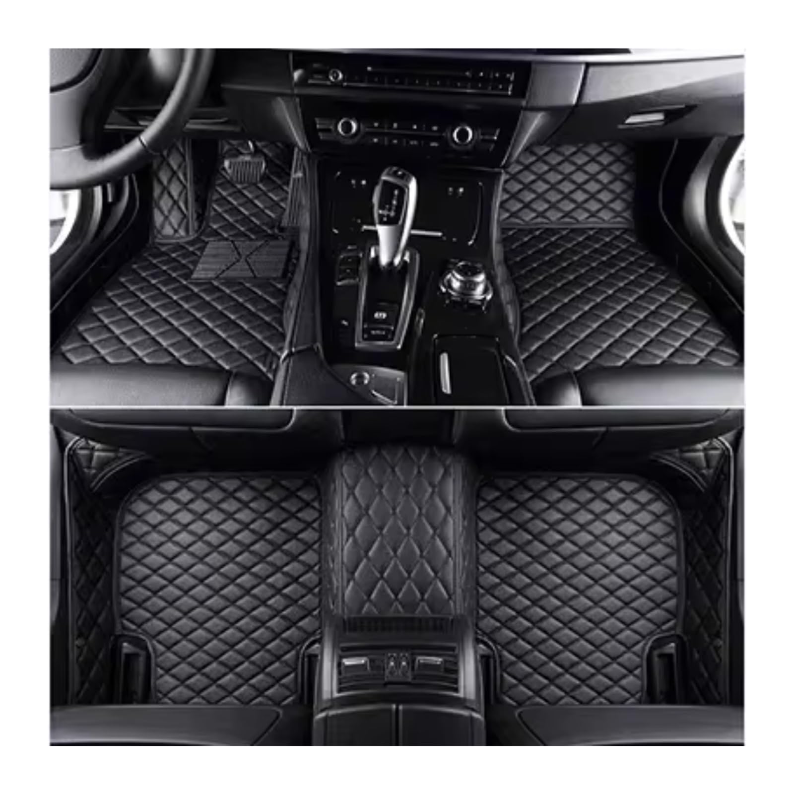 fussmatten Auto Für X6 E71 2008–2014, individuelle 3D-Vollabdeckung, Auto-Fußmatten, Innenteppich Auto fußmatten(All Black 5 Seat) von Avfpra