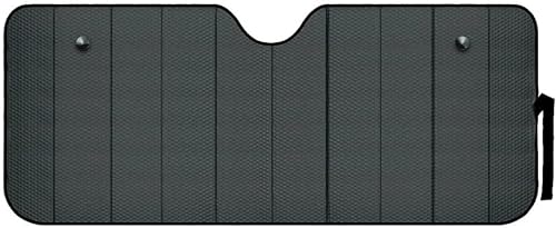 Thermo-Schild für Armaturenbrett, Lenkrad und Sitze – Sonnenschutz für die Windschutzscheibe, mit Saugnäpfen, Schwarz, 72 x 145 cm von Avilia