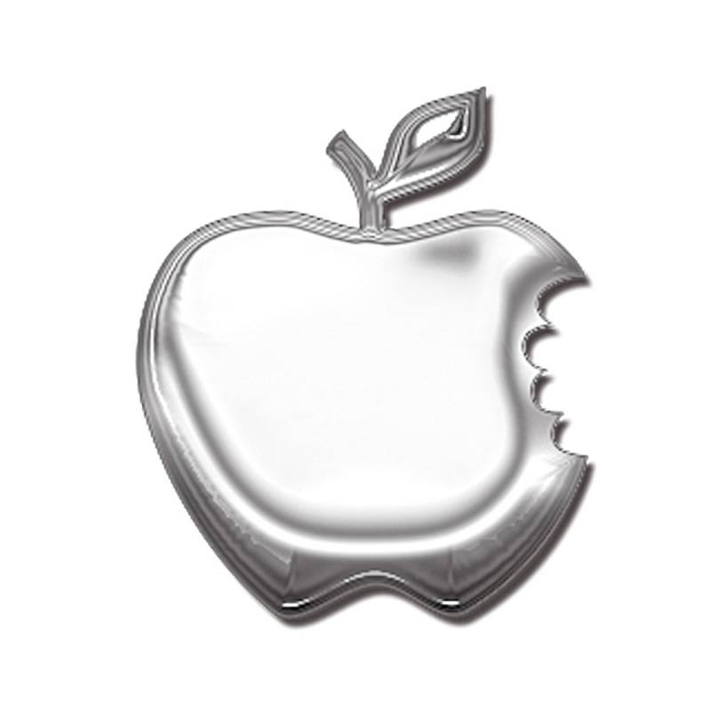 AutoTattoo Aufkleber Alu Apple - 5x5,5cm, Aluminium von Avisa