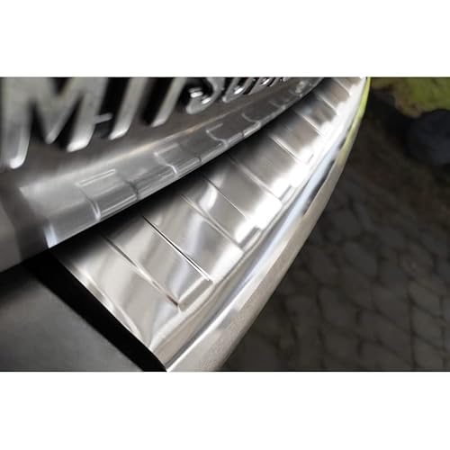 Avisa Edelstahl Heckstoßstangenschutz kompatibel mit Mitsubishi Outlander II 2006-2012 / Peugeot 4007 2007-2012 / Citroën C-Crosser 2007-2012 'Ribs', Silber von Avisa