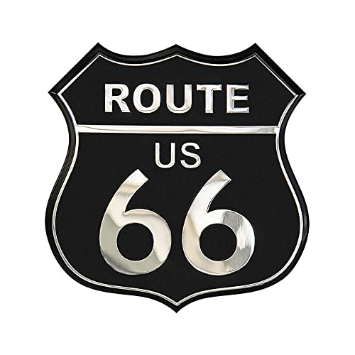 Avisa Aluminium Embleme/Logo - Route 66 - Black - 8x8cm von Avisa