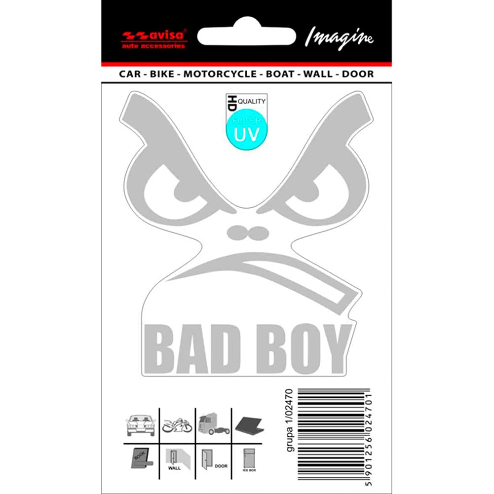 Avisa Aufkleber Bad Boy - 7,5 x 8,5 cm - Grau von Avisa