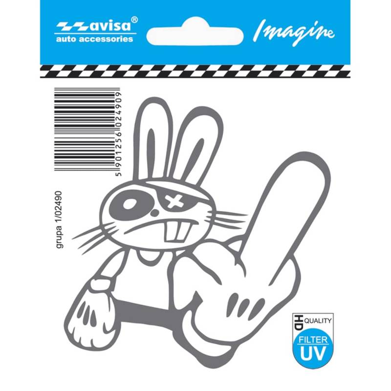 Avisa AutoTattoo Aufkleber Rabbit - 8,4x8,6 cm von Avisa