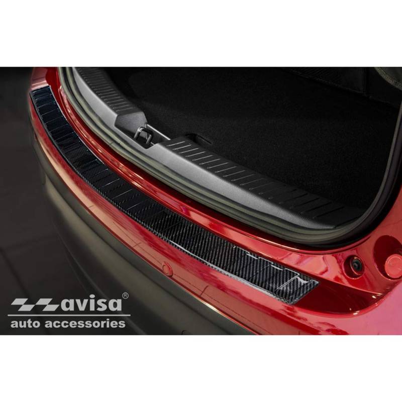 Avisa Echtes 3D Karbon Heckstoßstangenschutz kompatibel mit Mazda CX-5 2012-2017 'Ribs' von Avisa