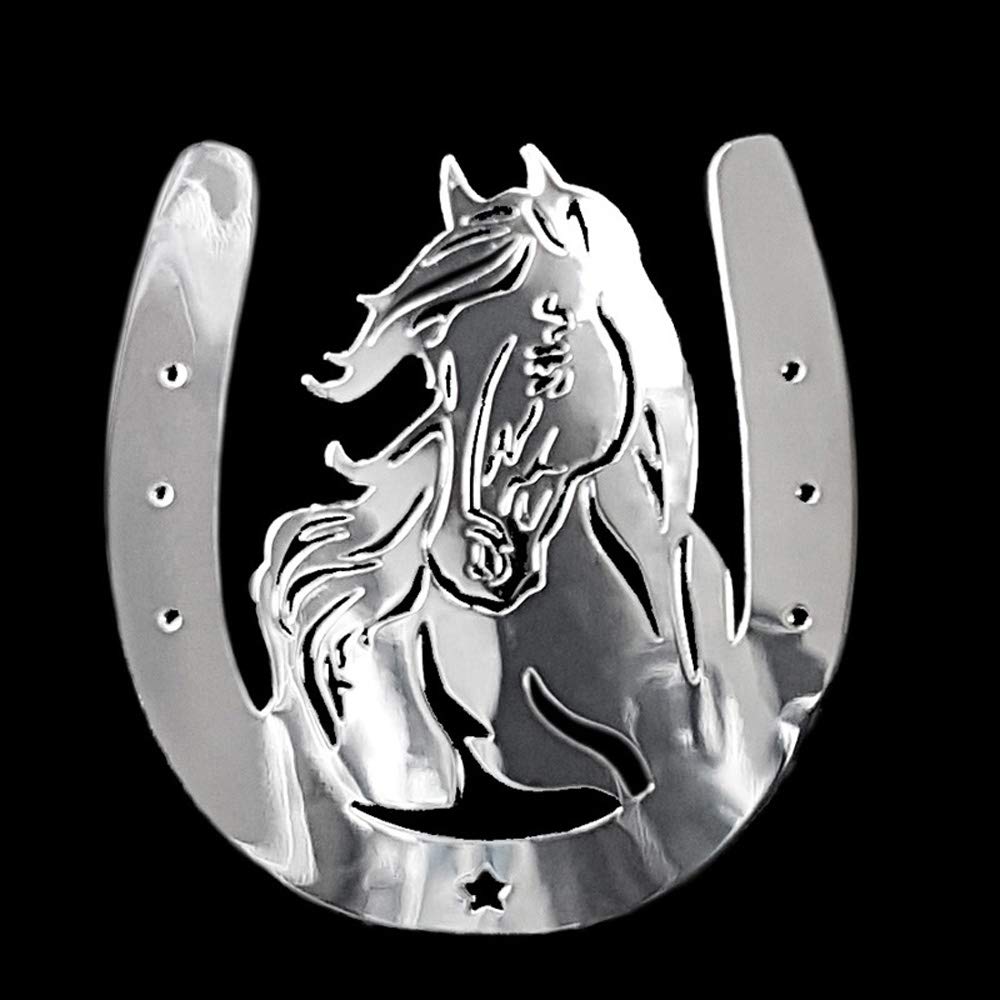 Avisa Nickel Aufkleber 'Horseshoe + Horse' - 48x50mm von Avisa